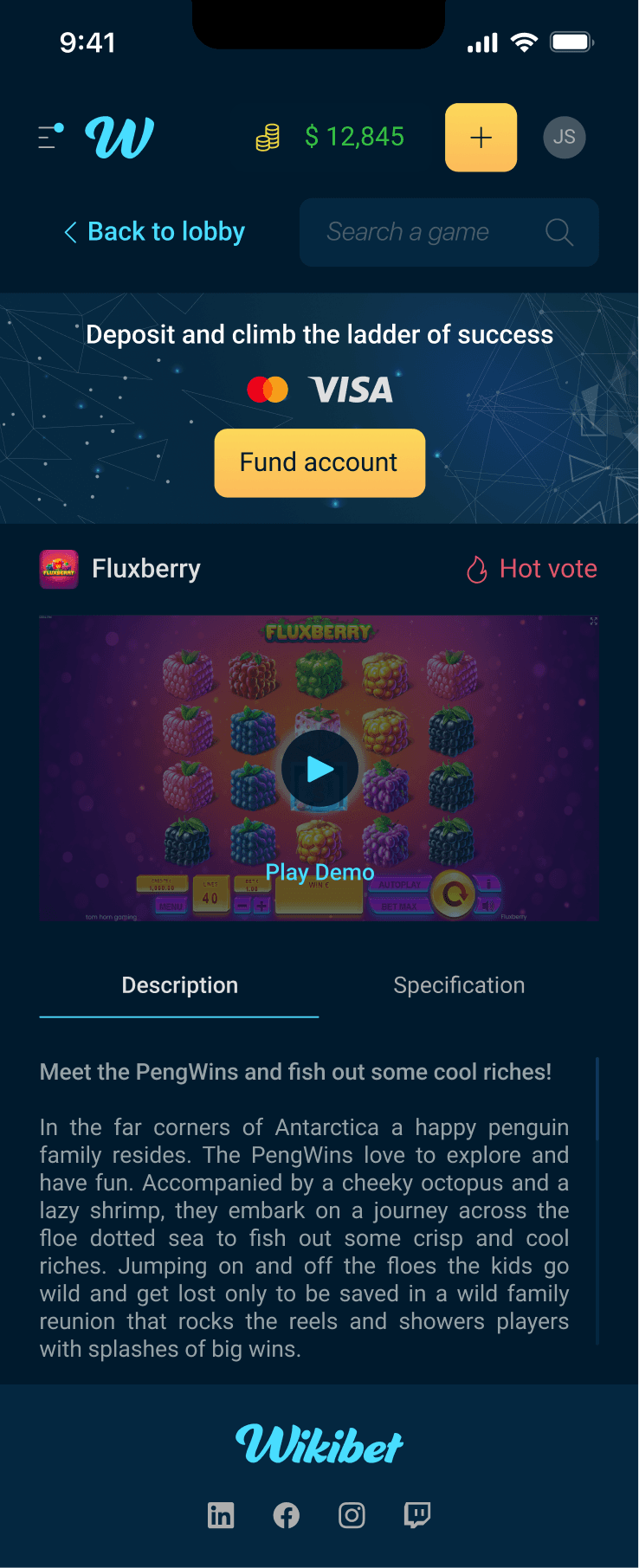 Wikibet screenshot 6